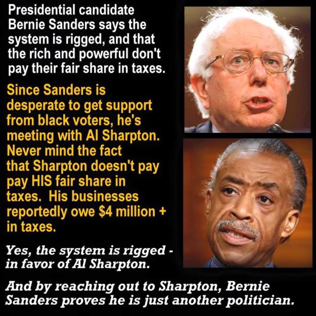 Sanders reach out to Sharpton
